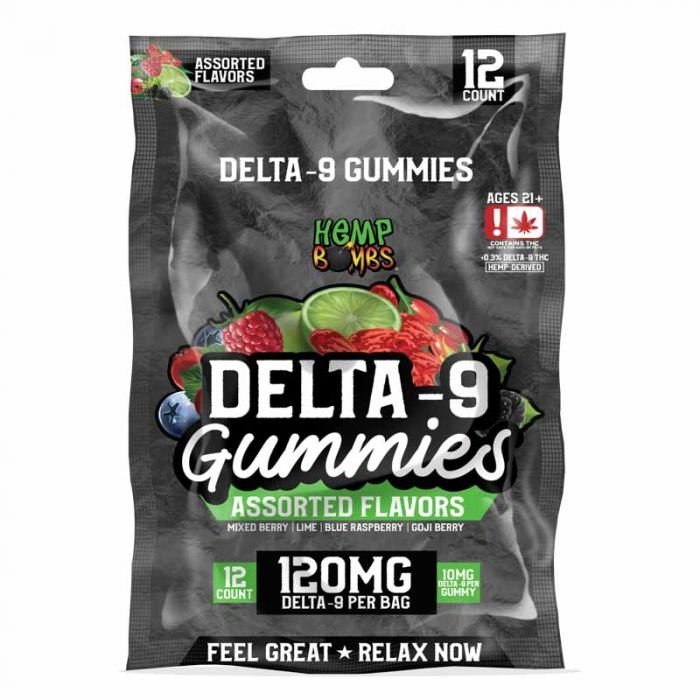 Hemp Bombs Delta 9 Gummies | Delta-9 Hempbombs Edible Assorted 120mg