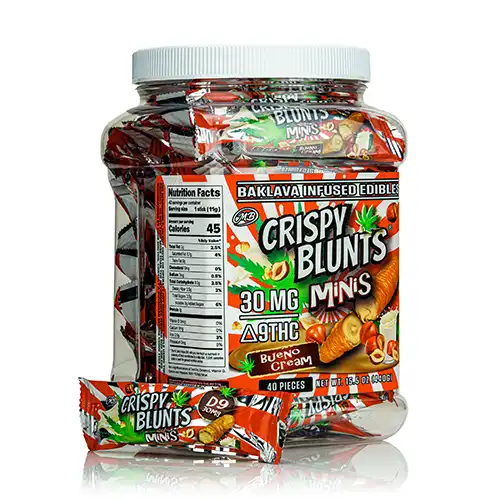 Baklava Infused Edibles | Crispy Blunts Minis 30mg Bueno Cream