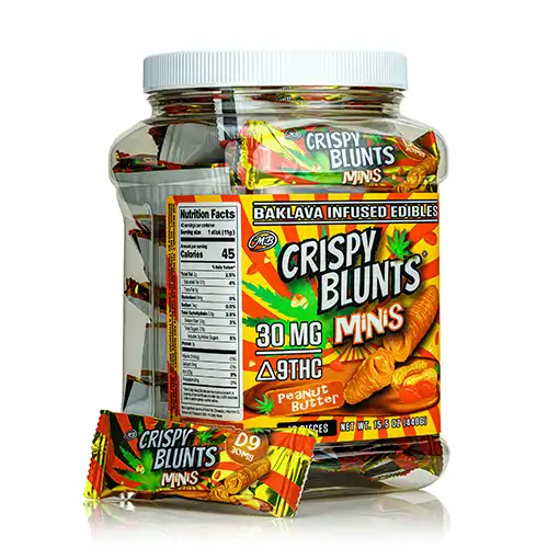 Baklava Infused Edibles | Crispy Blunts Minis 30mg Peanut Butter