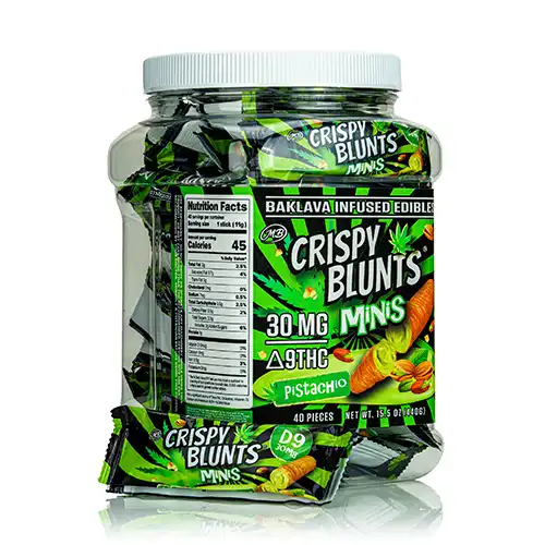 Baklava Infused Edibles | Crispy Blunts Minis 30mg Pistachio
