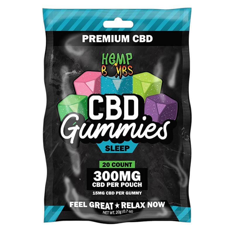 Hemp Bombs CBD Sleep Gummies | Hempbombs Edible Melatonin Assorted 300mg