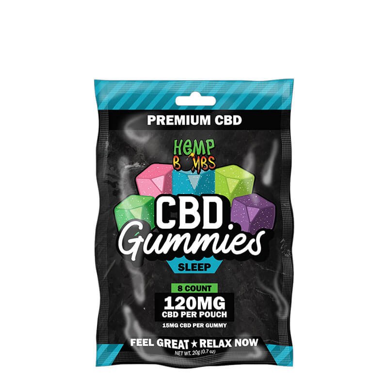 Hemp Bombs CBD Sleep Gummies | Hempbombs Edible Melatonin Assorted 120mg