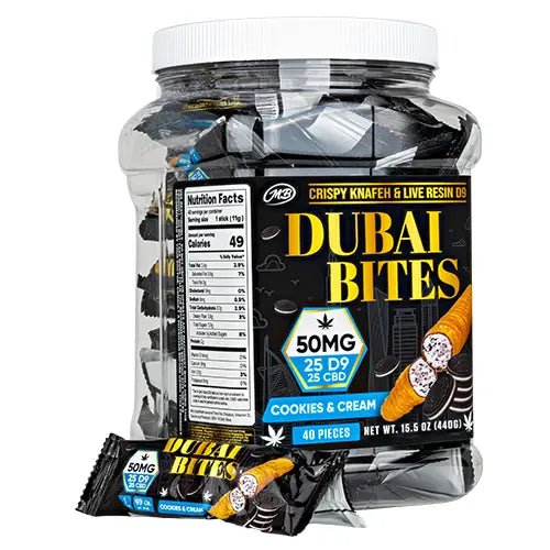Dubai Bites 50mg Delta-9 CBD | 50 Mg Cookies N Cream