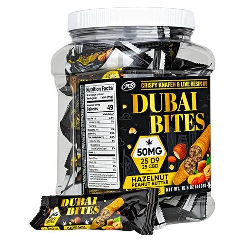 Dubai Bites 50mg Delta-9 CBD | 50 Mg Hazelnut Peanutbutter