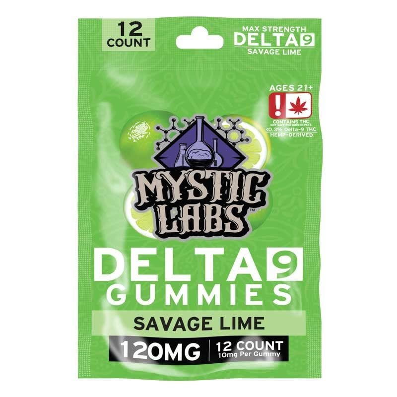 Mystic Labs Delta 9 Gummies | Delta-9 Edible Lime 120mg