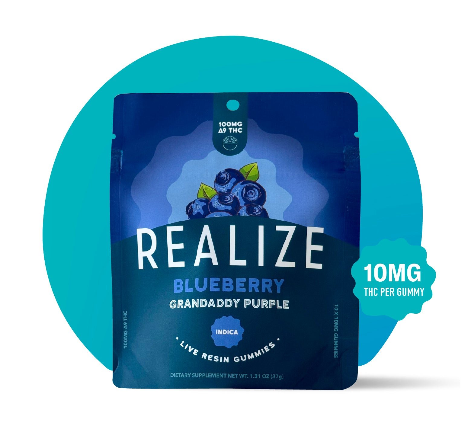 Realize Delta 9 Gummies 100mg | Edible Grandaddypurple
