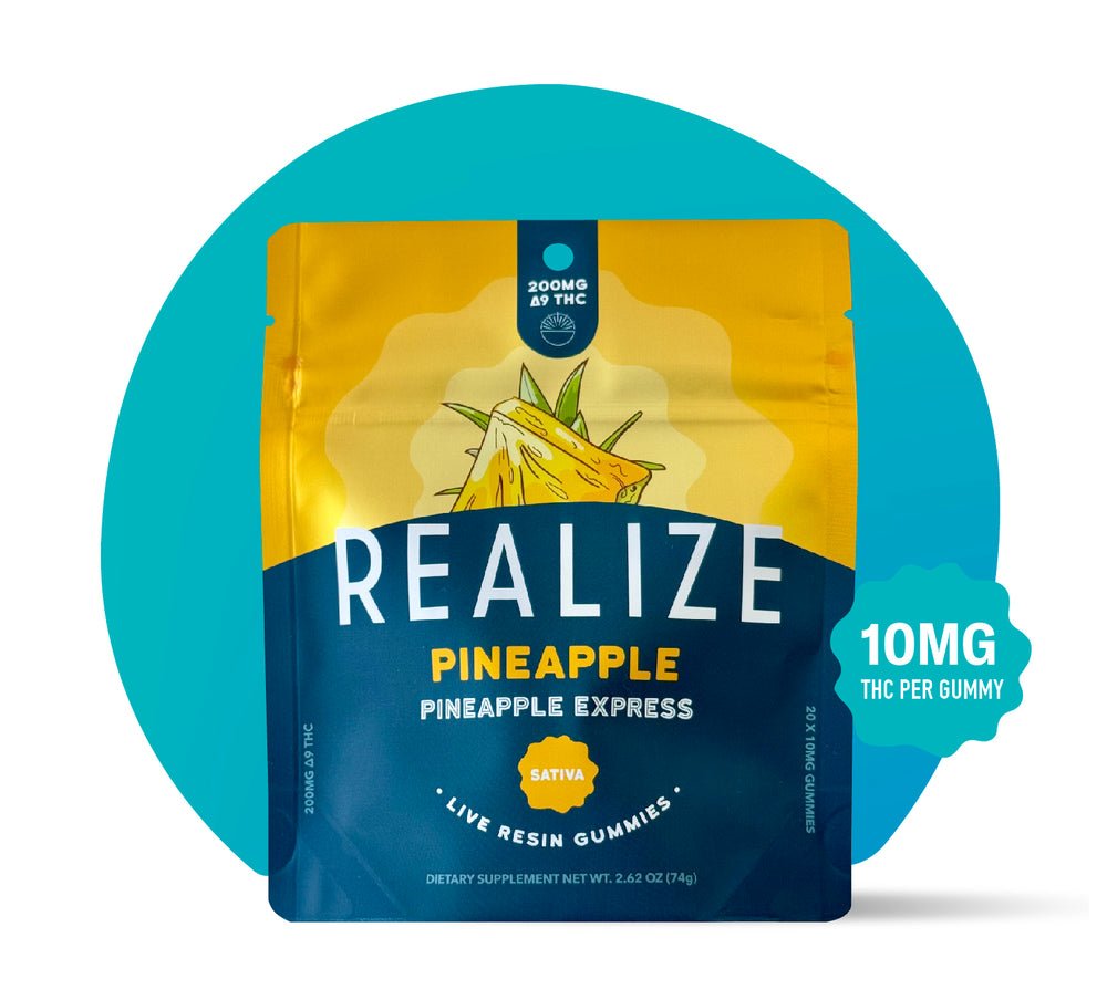 Realize Delta 9 Gummies 200mg | Edible Pineappleexpress