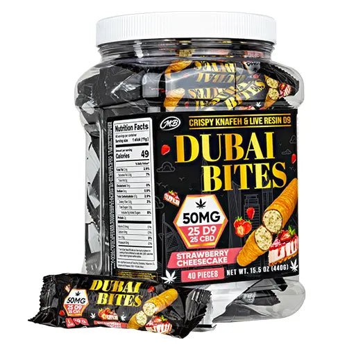 Dubai Bites 50mg Delta-9 CBD | 50 Mg Strawberry Cheesecake